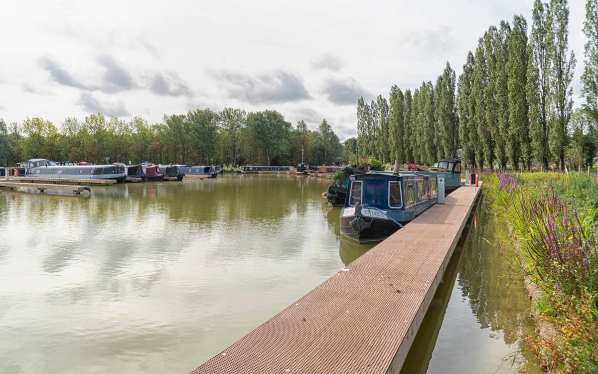 Campbell Wharf Marina Jetty And Canal Boat