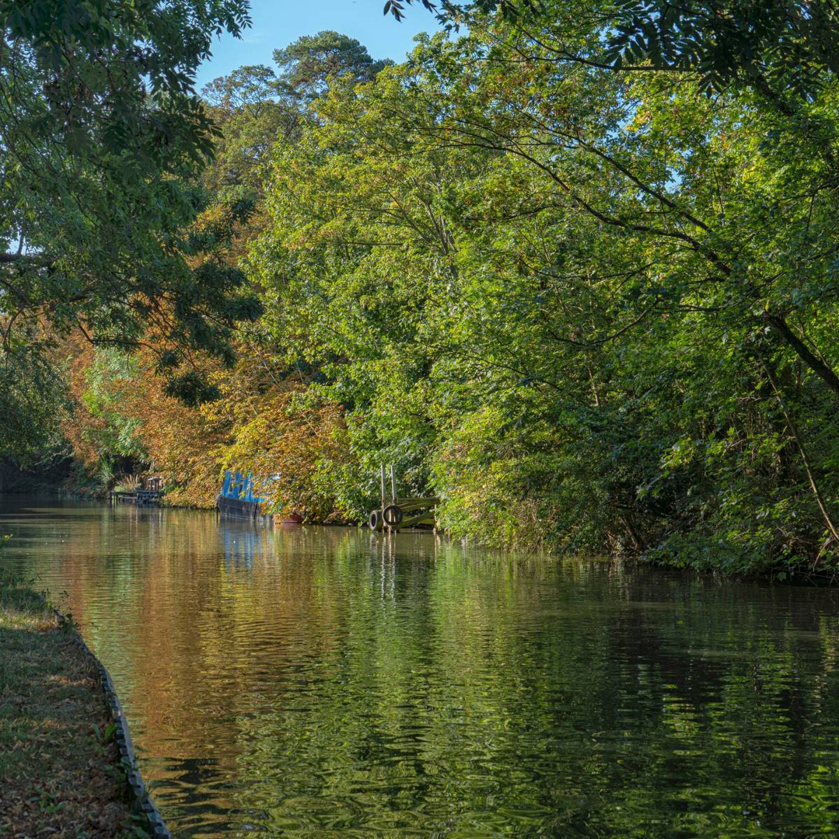 Reflections in the Grand Union Canal in Milton Keynes