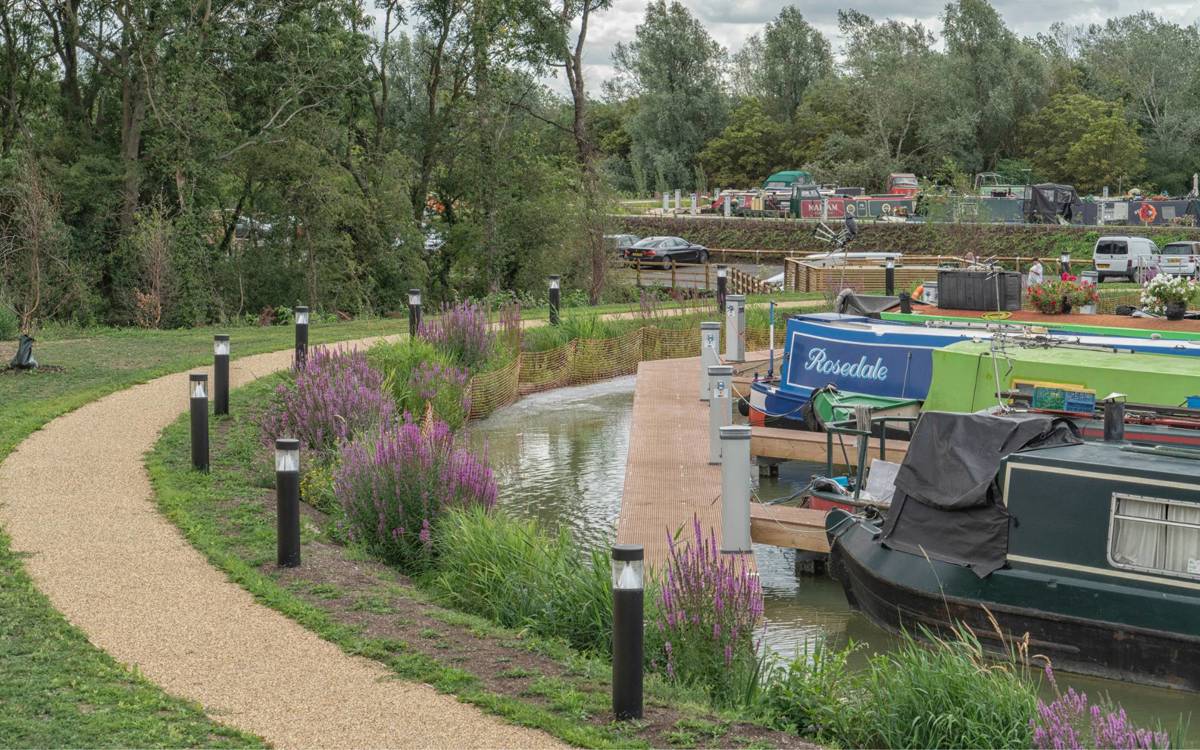 Pathway At Campbell Wharf Marina in Milton Keynes